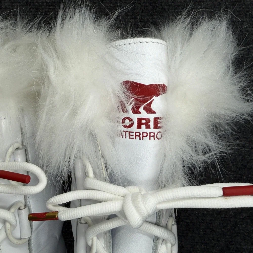 Sorel Joan of Arctic NEXT Winter Boots Women's 9 White Waterproof Snow Faux Fur